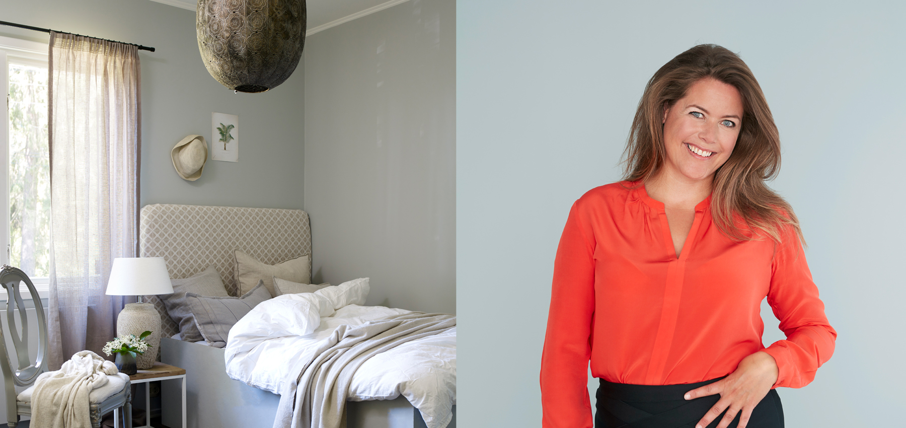 Årets farge 2019, FR1460 Sølvgrønn og kreativ leder i Fargerike, Tale Olivia Henningsen.