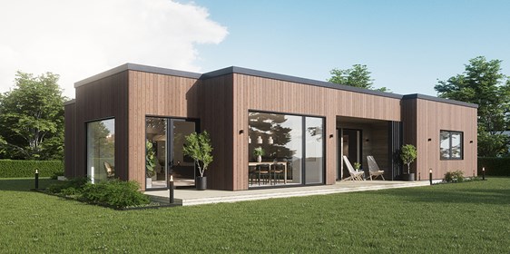 Tua - funkishus på ett plan Tua - funkishus på ett plan